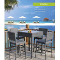 PE Rattan Jardim Exterior Vime Rattan Bar Set